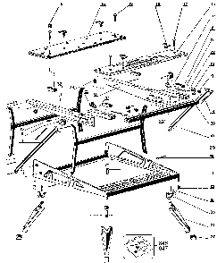 Exploded Diagram A Diagram and Parts List for 79-042-04 Type 1 Black and Decker Workbench
